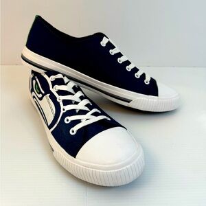 FOCO NFL Men’s Tennis Shoes Size 10 Low Top Canvas Sports Fan Seattle Seahawks